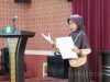 Peserta Pesta Siaga Pramuka 2018 tengah mengikuti perlombaan membaca puisi. (fang)