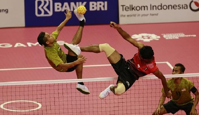 Indonesia vs Malaysia pada perhelatan Asian Games 2018. (foto : Bombastis.com)