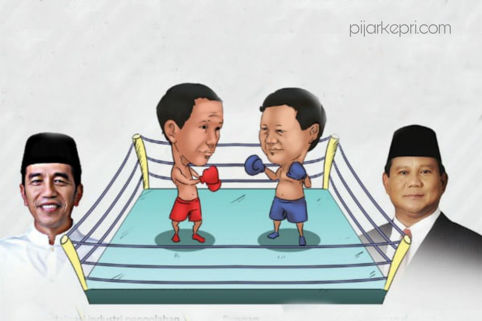 Ilustrasi Debat Calon Presiden Putaran dua antara Jokowi dan Probowo, 2019. (f-art-pijarkepri.com)