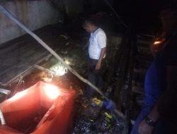 Ket foto: Kabid Perda Satpol PP Lingga, Febrizal Taupik tim Satpol PP Lingga saat meninjau lokasi. (Foto Hum Satpol PP Lingga).