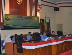 Bupati Kabupaten Lingga, Alias Wello saat menyampaikan beberapa usulan Ranperda Lingga ke DPRD Lingga, Senin (17/6)
