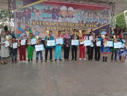 Foto bersama usai kejuaraan Batam Open Marching Band Championship.