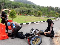 Kegiatan simulasi Sispam Mako di Mapolres Lingga. (Foto Humas Polres Lingga).