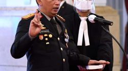 Jenderal Polisi Listyo Sigit Prabowo saat mengambil sumpah jabatan sebagai Kapolri di Istana Negara, Jakarta, Rabu (27/1/2021). (Foto: BPMI Setpres)