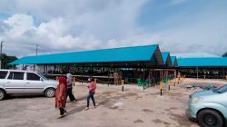 Pasar sementara untuk pedagang pasar baru 1 dan 2, di Belakang Kantor Dinas Kependudukan Kota Tanjungpinang, Jumat (16/9/2022). (Foto: pijarkepri.com)