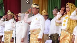 Gubernur Kepri Ansar Ahmad, saat memimpin upacara HUT Kepri  ke-20, di  Gedung Daerah Tanjungpinang, Sabtu (24/9/2022)