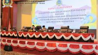 DPRD Kepri saat menggelar paripurna ke-3 masa sidang ke-1 tahun anggaran 2024 bertempat di Ruang Balairung Wan Seri Beni Pusat Perkantoran Gubernur Provinsi Kepulauan Riau, Pulau Dompak, Kamis (7/3).