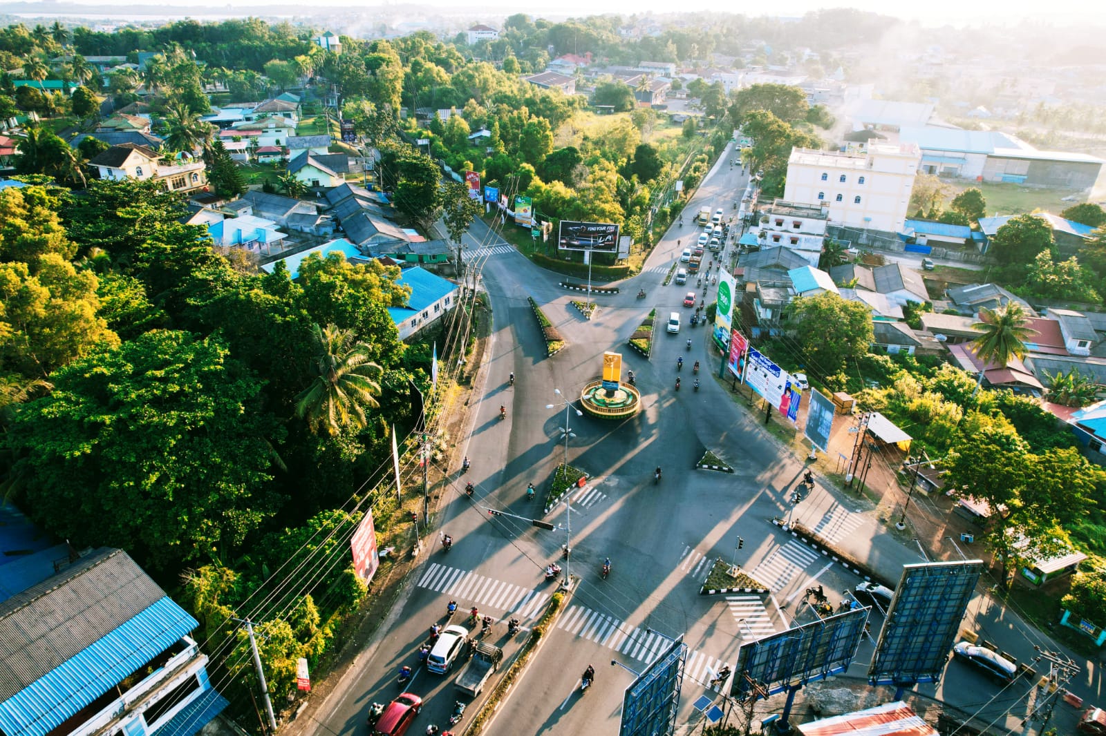 Foto udara simpang batu 6, Tanjungpinang, Kepri 2025. (Foto: aji anugraha/pijarkepri.com)