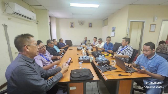 Tim Penjaringan bersama anggota Dewan Pers menggelar rapat koordinasi terakhir, Persiapan Kongres Persatuan PWI 2025, di Jakarta, Rabu (27/8/2025)