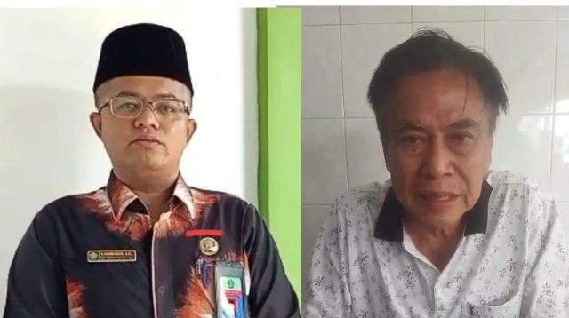 Ketua Forum Kerukunan Umat Beragama (FKUB) Kabupaten Lingga, Ilhamuddin (kiri) dan Batman Karyadi, Ketua Perhimpunan Inti Indonesia Tionghua Kabupaten Lingga (kanan)