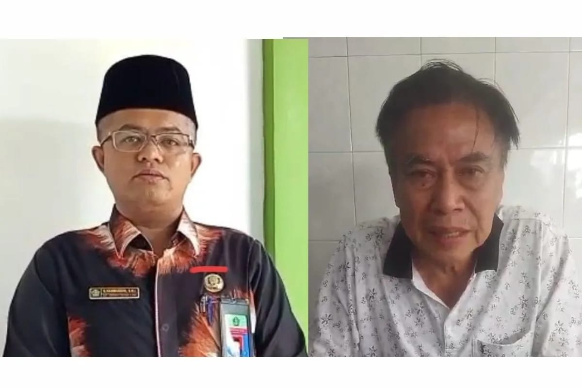 Ketua Forum Kerukunan Umat Beragama (FKUB) Kabupaten Lingga, Ilhamuddin (kiri) dan Batman Karyadi, Ketua Perhimpunan Inti Indonesia Tionghua Kabupaten Lingga (kanan)