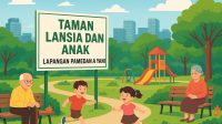 Ilustrasi Taman Lansia dan Anak di Lapangan Pamedan, Kota Tanjungpinang, Kepri. (Foto: AI/pijarkepri.com) Ilustrasi Taman Lansia dan Anak di Lapangan Pamedan, Kota Tanjungpinang, Kepri. (Foto: AI/pijarkepri.com)