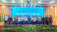 Rapat koordinasi lintas perangkat daerah dan pemerintah kabupaten/kota se-Banten di Pendopo Gubernur Banten, KP3B, Kamis (8/1/2026) dalam rangka persiapan HPN 2026 Nasional di Serang, Banten.