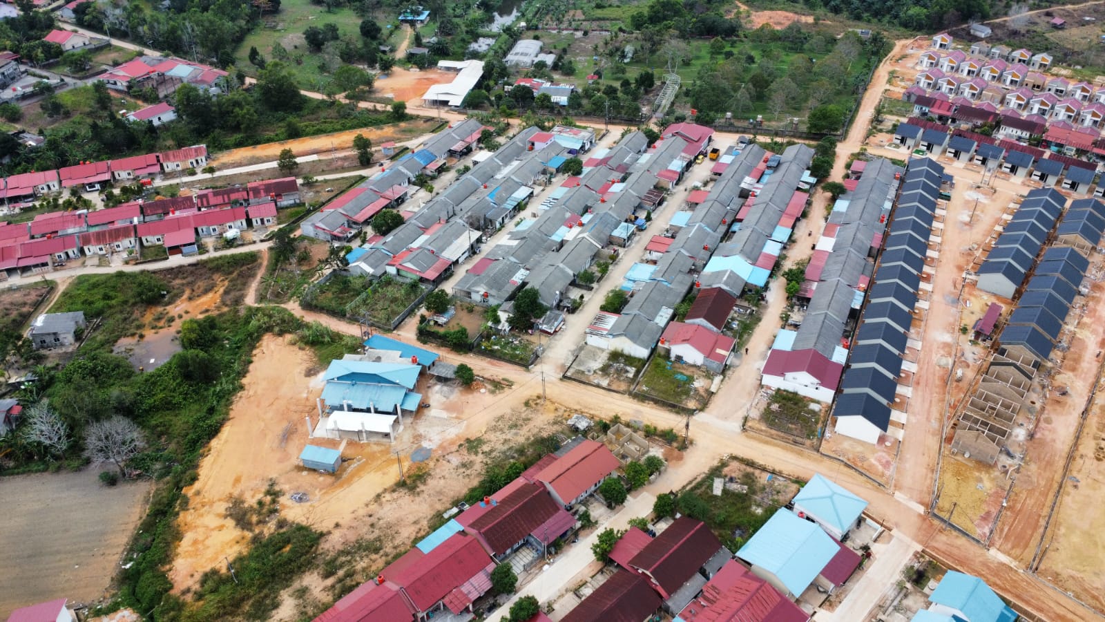 Blok A4 Perumahan Bukit Merpati Putih, Kelurahan Pinang Kencana, Kecamatan Tanjungpinang Timur, Februari 2026. (Foto: drone_pijarkepri.com)