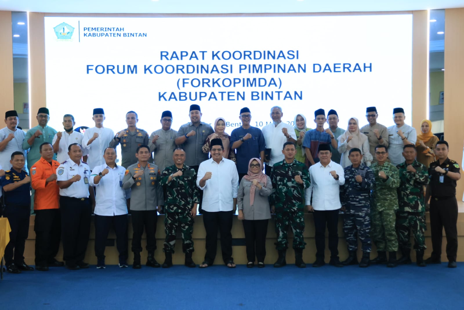 Bupati Bintan Pimpin Rakor Lintas Sektoral Persiapan Lebaran Idul Fitri 1447 H, di Aula Bandar Seri Bentan, Selasa (10/3/2026)