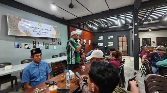 PT Gandasari Shipyard Bintan saat menggelar buka puasa bersama para jurnalis dari berbagai media di Kepulauan Riau, di Cozy Cafe and Resto, Jalan RH Fisabilillah Kilometer IX, Tanjungpinang, Selasa (10/3/2026) (Foto: aji/pijarkepri.com)