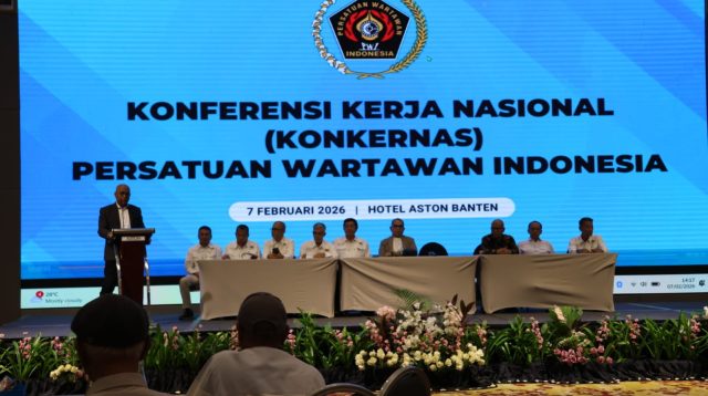 Konkernas PWI, di Serang, Banten, 7 Februari 2026.