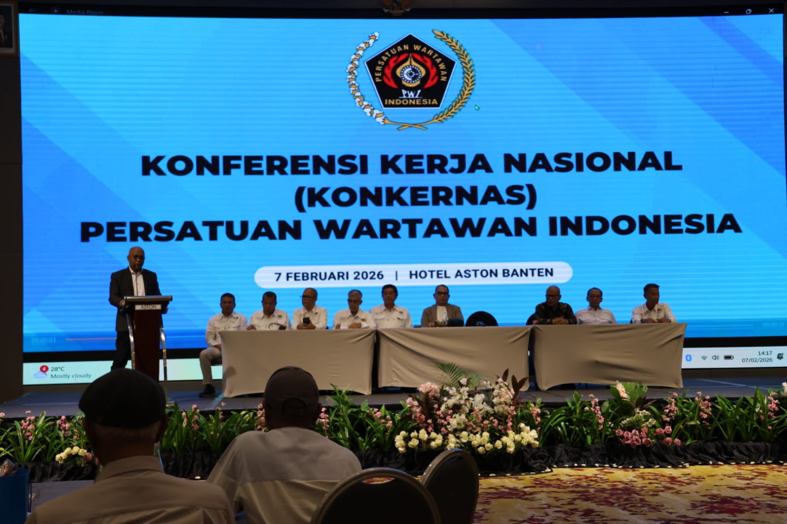 Konkernas PWI, di Serang, Banten, 7 Februari 2026.