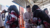 Sebanyak 144 Jemaah Calon Haji (JCH) Kota Tanjungpinang tahun 1447 H/2026 M diberangkatkan melalui Pelabuhan Internasional Sri Bintan Pura Tanjungpinang, Selasa (21/4/2026)