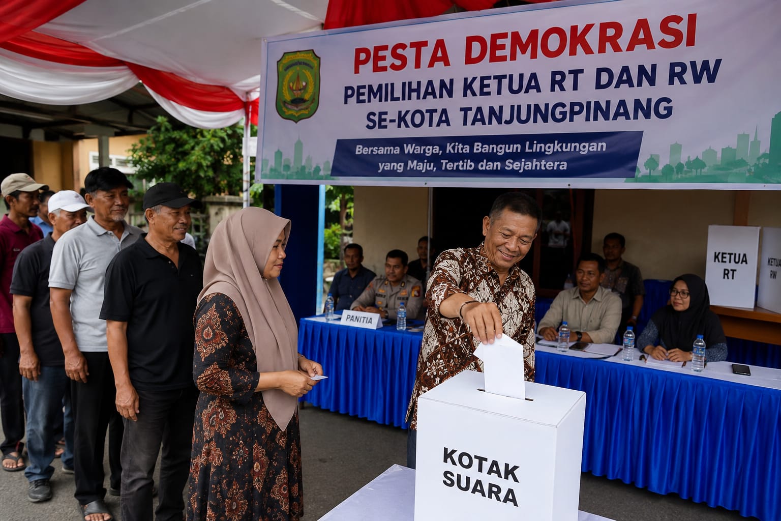 Ilustrasi pemilihan RT hasil AI.