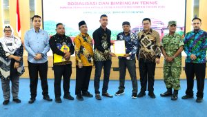 Sosialisasi tahapan dan regulasi Pilkades yang dibuka langsung oleh Sekretaris Daerah (Sekda) Bintan, Ronny Kartika, di Aula Bandar Seri Bentan, Kamis (30/7/2026)
