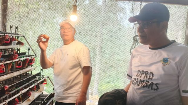 Adnan saat bersama Bupati Kepulauan Anambas Aneng meninjau peternakan tersebut, Selasa (11/8/2026)