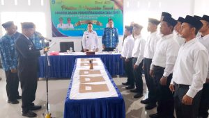 Bupati Kabupaten Kepulauan Anambas, Aneng, saat menghadiri pelantikan dan pengambilan sumpah anggota BPD masa bakti 2026-2034 se-Kecamatan Siantan Tengah di SMKN 2 Anambas, Desa Teluk Siantan, Kamis (20/8/2026).