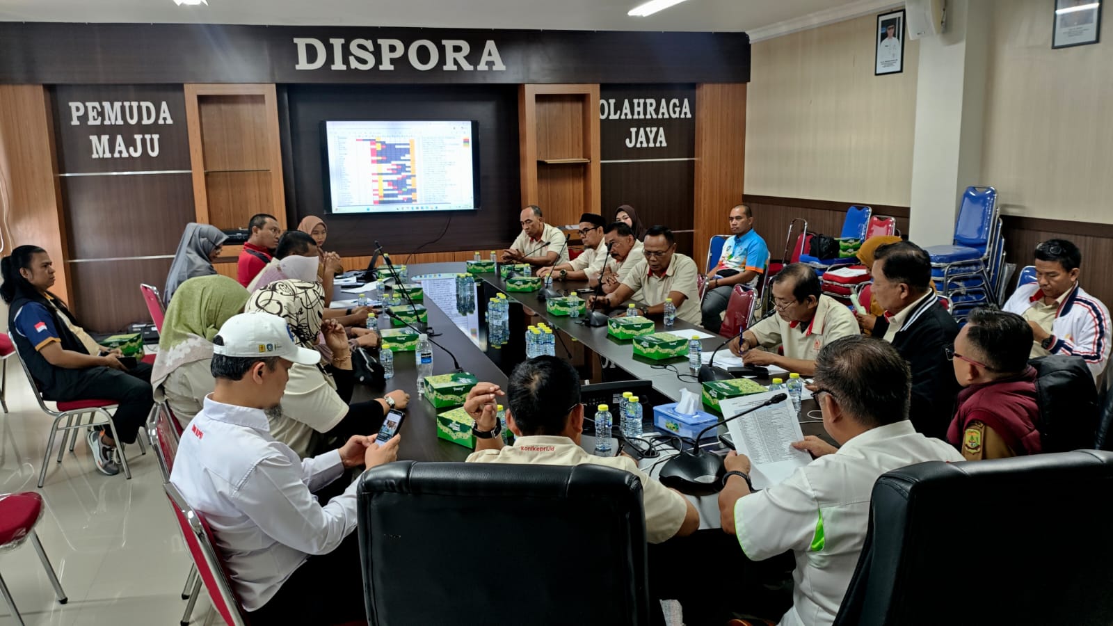 Rapat finalisasi venue Porprov Kepri VI di Gedung 5 Lantai, Dinas Pemuda dan Olahraga (Dispora) Tanjungpinang, Senin (31/8/2026).