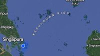 Provinsi Kepulauan Riau dari Google Map.