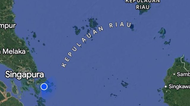 Provinsi Kepulauan Riau dari Google Map.