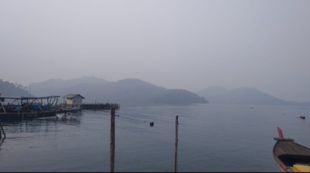 Kondisi udara di Kecamatan Jemaja, Kepulauan Anambas, Kepulauan Riau, Minggu (13/9/2026). (Foto: Fendi)